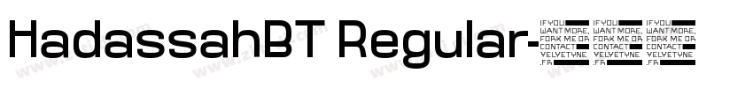 HadassahBT Regular字体转换